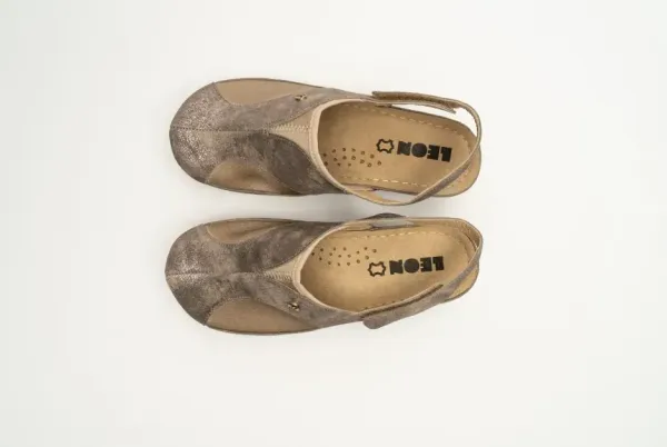 Жіноче Сабо Leon Сірий 913-блиск ортопедія