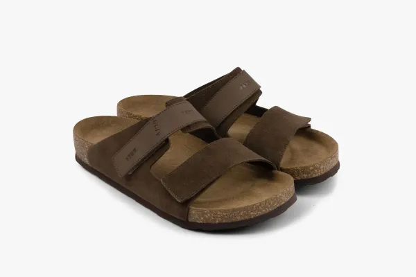 Чоловічі шльопанці Leon Коричневий 4704-43 ортопедія