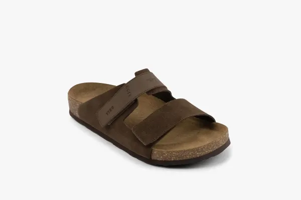 Чоловічі шльопанці Leon Коричневий 4704-43 ортопедія