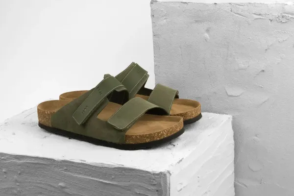 Чоловічі шльопанці Leon Зелений 4704-47 ортопедія