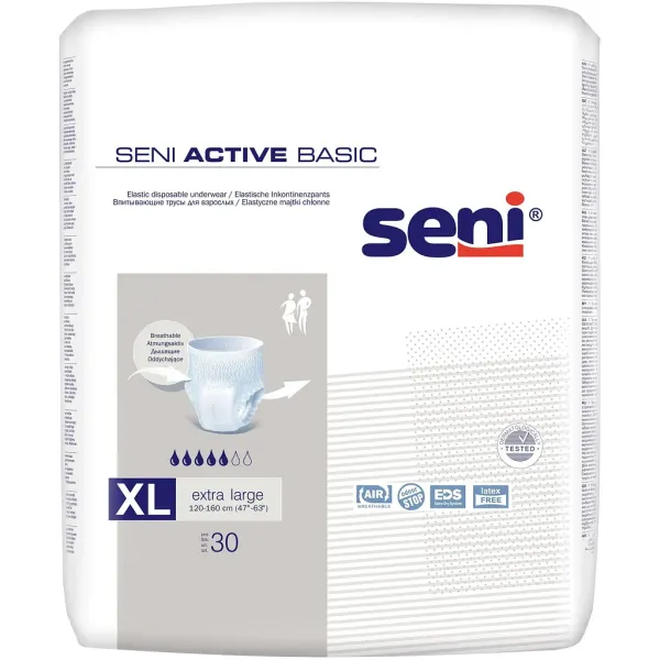 Труси для дорослих Seni Active Basic extra large поглинальні 30 шт. (SE-096-XL30-BA1)