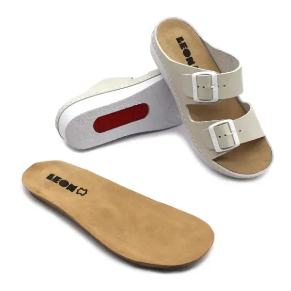 Жіночі шльопанці Leon light-gray 5012-Лед-орландо-39 ортопедія