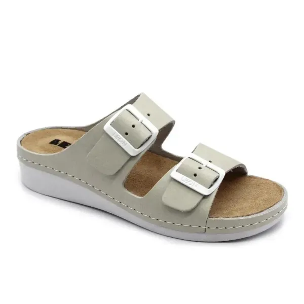 Жіночі шльопанці Leon light-gray 5012-Лед-орландо-39 ортопедія