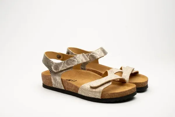 Жіночі сандалії Leon Золотий 4300-Золотиста-змія ортопедія