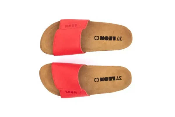 Женские шлепанцы Leon Красный 4022-35 ортопедия