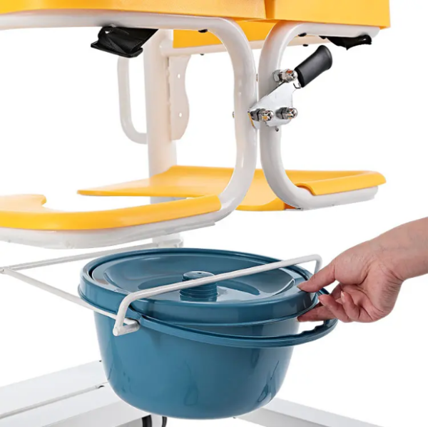 Стул туалет на колесиках складной Профессиональное кресло-каталка с регулировкой высоты