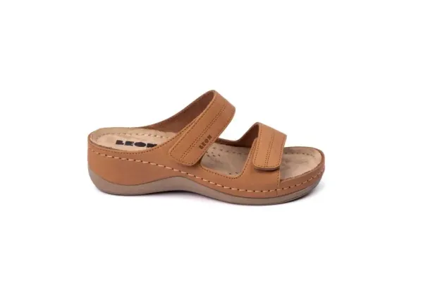 Жіночі шльопанці Leon Коричневий 907-41 ортопедія