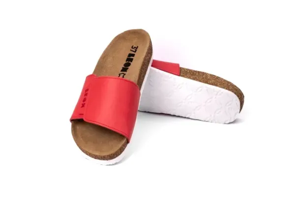 Женские шлепанцы Leon Красный 4022-35 ортопедия