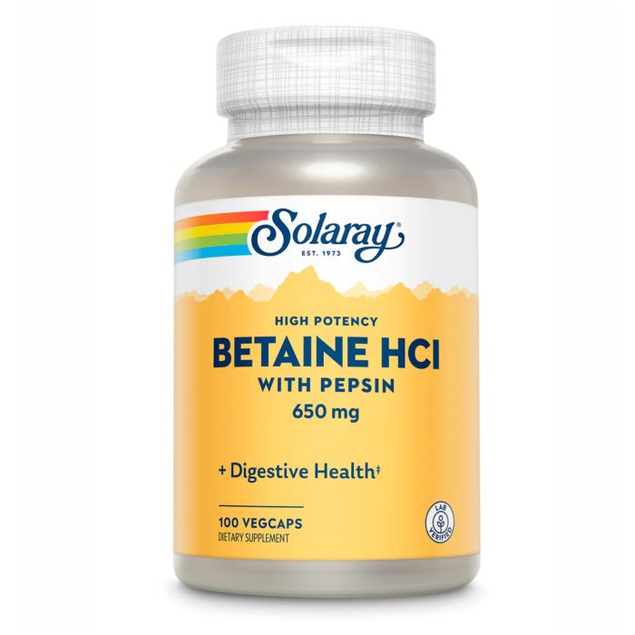 Бетаїн HCl з пепсином 650 мг – 100 капсул