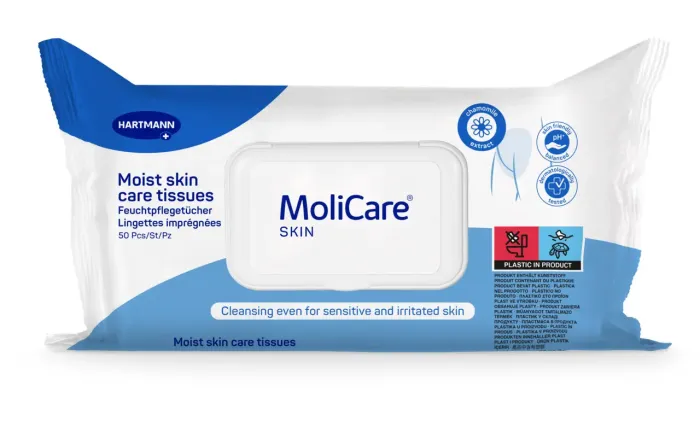 Вологі гігієнічні серветки MoliCare Skin 50шт