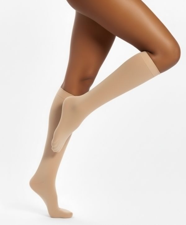 Гольфи 2 клас компресії 22-32 мм. рт. ст. Короткі закритий мисок Pani Teresa св. бежевий