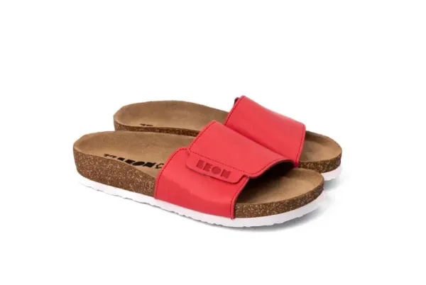 Женские шлепанцы Leon Красный 4022-35 ортопедия