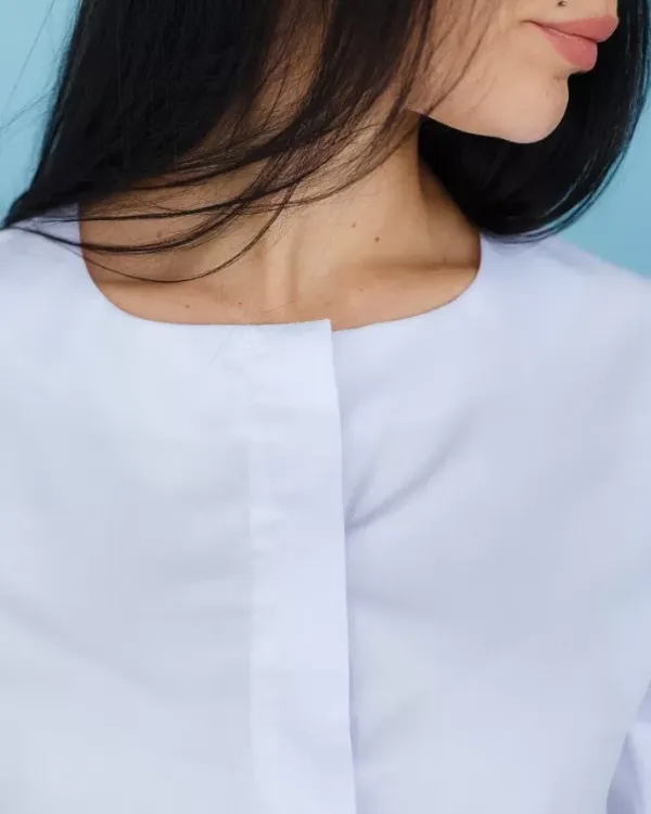 Женский медицинский халат Жаклин цвет белый