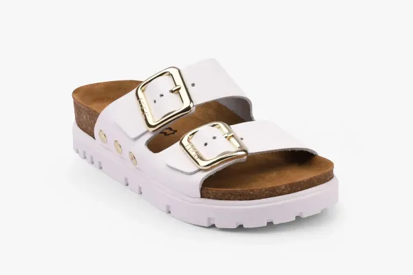 Жіночі шльопанці Leon Білий 6010 ортопедія