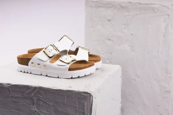 Жіночі шльопанці Leon Білий 6010 ортопедія