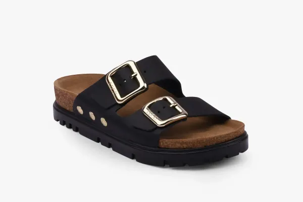 Жіночі шльопанці Leon Чорний 6010-баккар-41 ортопедія