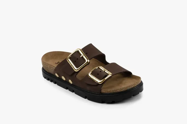 Жіночі шльопанці Leon Коричневий 6011-36 ортопедія