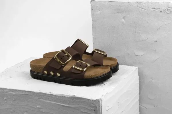 Жіночі шльопанці Leon Коричневий 6011-36 ортопедія