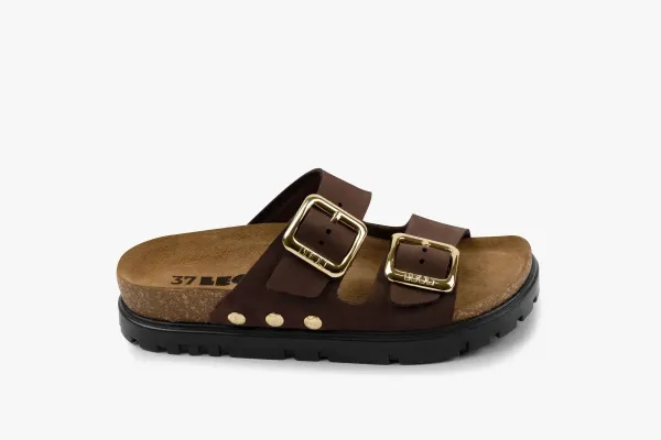 Жіночі шльопанці Leon Коричневий 6011-36 ортопедія