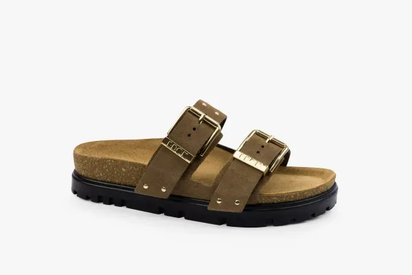 Жіночі шльопанці Leon Темно-коричневий 6016-Коричневий ортопедія