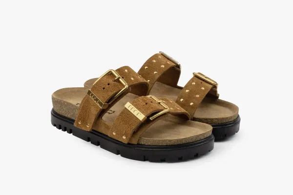 Женские шлепанцы Leon Коричневый 6016-Mink ортопедия