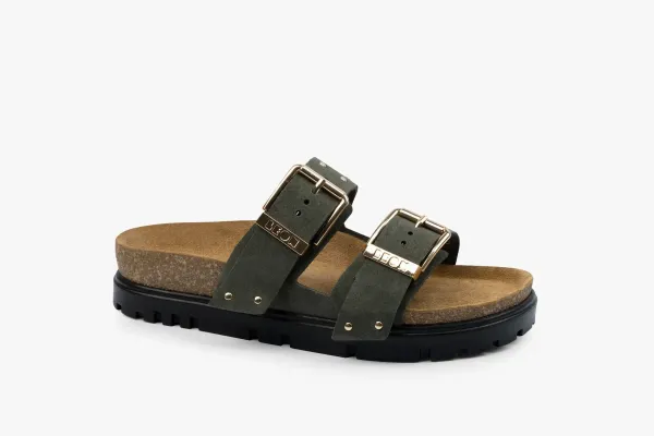 Жіночі шльопанці Leon Зелений 6016 ортопедія