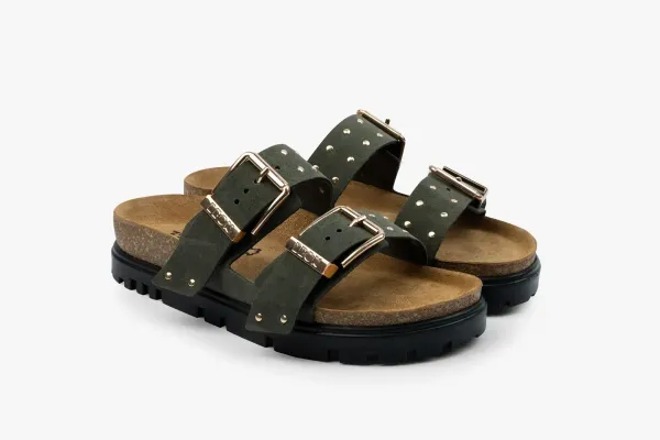 Жіночі шльопанці Leon Зелений 6016 ортопедія