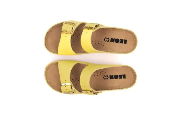 Жіночі шльопанці Leon Жовтий 908 ортопедія