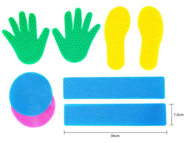 Набор для сенсорного развития ребенка с упражнениями "Ручки-ножки" 35x20 см