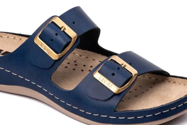 Жіночі шльопанці Leon Блакитний 955-Синій-36 ортопедія