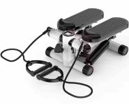 Степпер с эспандером и монитором Шаговый тренажер 29x38 см