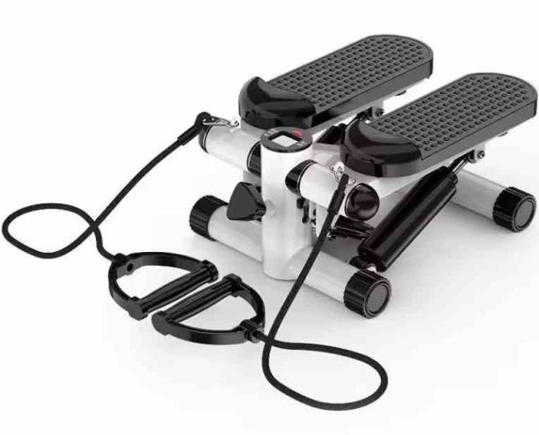 Степпер с эспандером и монитором Шаговый тренажер 29x38 см