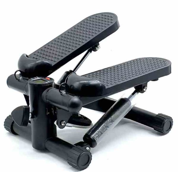 Степпер с эспандером и монитором Шаговый тренажер 29x38 см