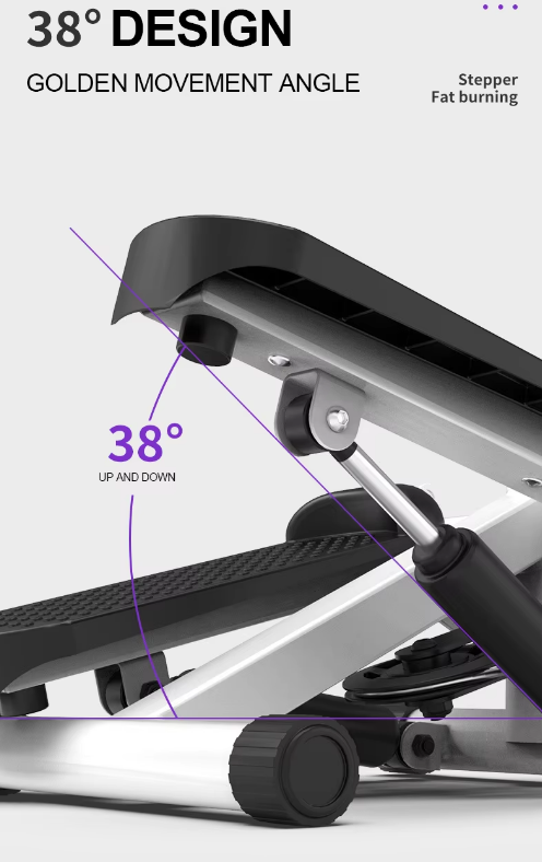 Степпер с эспандером и монитором Шаговый тренажер 29x38 см