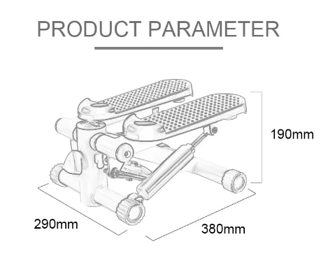 Степпер с эспандером и монитором Шаговый тренажер 29x38 см