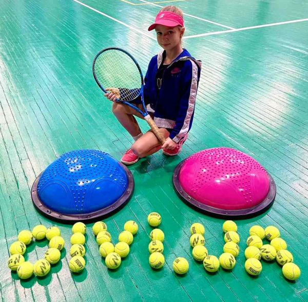 Балансировочная полусфера BOSU для фитнеса и гимнастики D 59см надувная с насосом  60x61 см