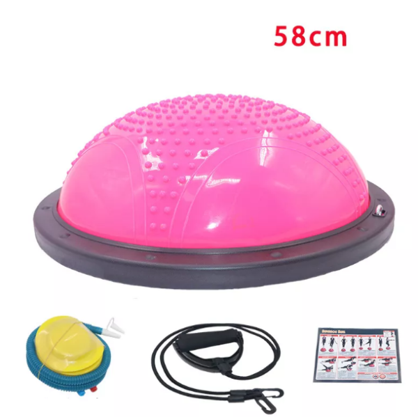 Балансировочная полусфера BOSU для фитнеса и гимнастики D 59см надувная с насосом  60x61 см