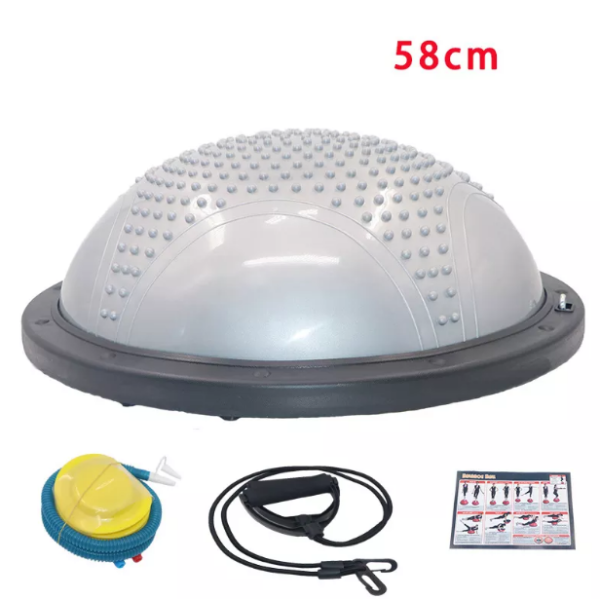 Балансировочная полусфера BOSU для фитнеса и гимнастики D 59см надувная с насосом  60x61 см