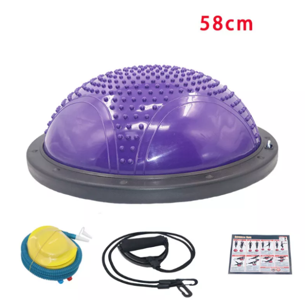 Балансировочная полусфера BOSU для фитнеса и гимнастики D 59см надувная с насосом  60x61 см