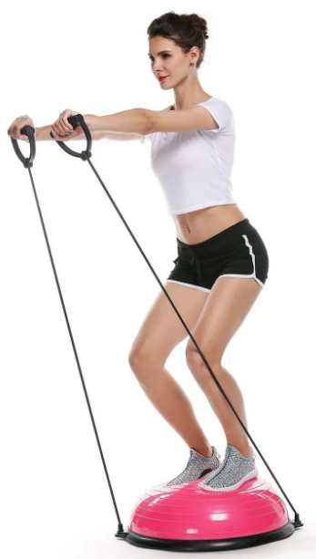 Балансировочная полусфера BOSU для фитнеса и гимнастики D 59см надувная с насосом  60x61 см