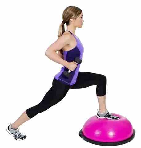 Балансировочная полусфера BOSU для фитнеса и гимнастики D 59см надувная с насосом  60x61 см