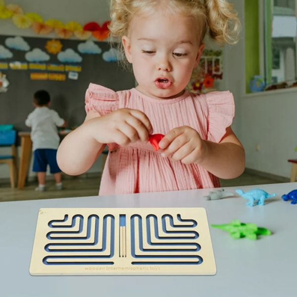 Деревянная межполушарная доска "Змейка" 16x31 см.