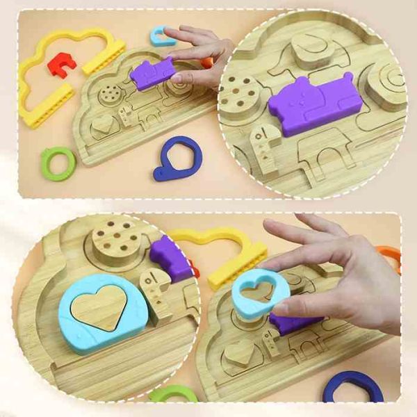 Детский пазл "Сказочный дворик" 11x18 см