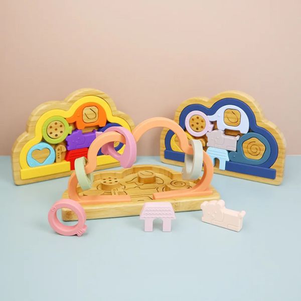 Детский пазл "Сказочный дворик" 11x18 см