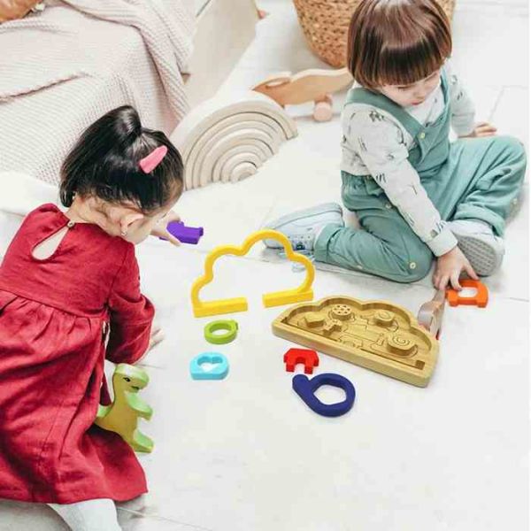 Детский пазл "Сказочный дворик" 11x18 см