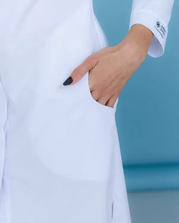 Женский медицинский халат Жаклин цвет белый