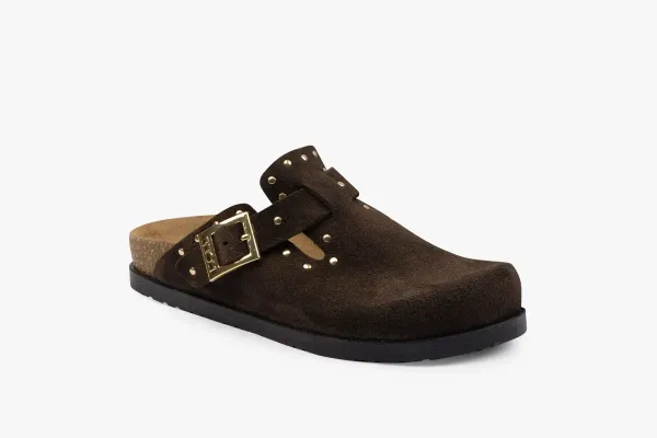 Жіноче Сабо Leon Темно-коричневий 7004-Темно-коричневий ортопедія