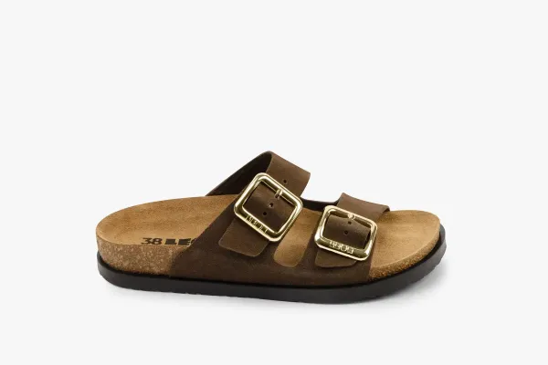 Женские шлепанцы Leon Коричневый 7010 ортопедия