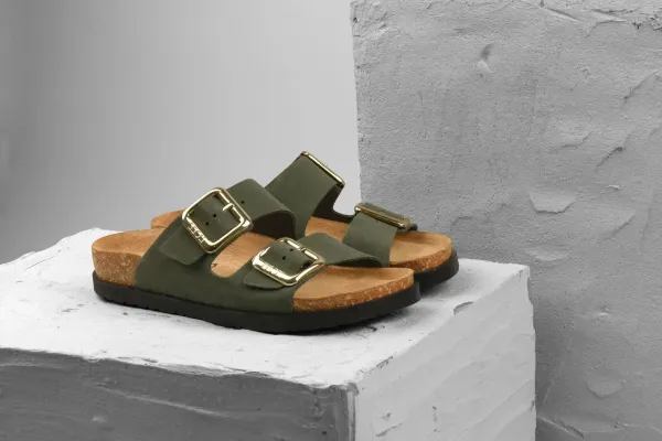 Женские шлепанцы Leon Зеленый 7010-37 ортопедия