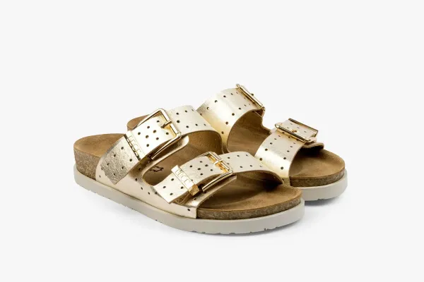 Жіночі шльопанці Leon Золотий 7012-Золотистий ортопедія